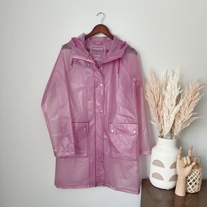 Ilse Jacobsen Pink Semi-Transparent Rain Coat- Rain 134